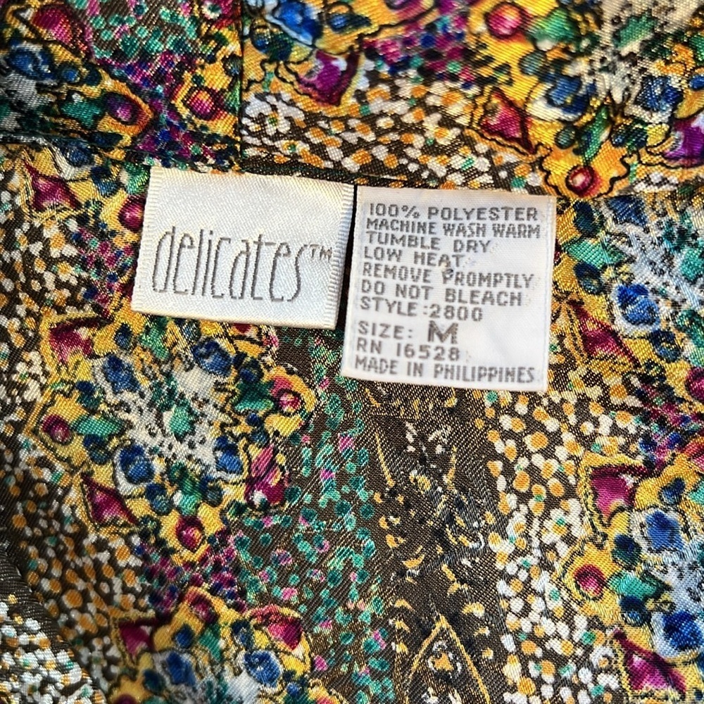Delicates Multicolor Patterned Polyester Fabric M - Picture 3 of 5